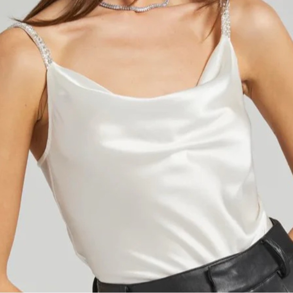 Generation Love
Lori Crystal-Embellished Stretch Silk Camisole